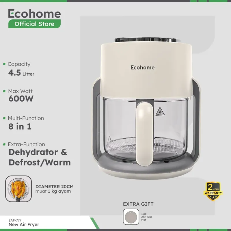 ecohome-eaf777-air-fryer-dehydrator-8-in-1-function