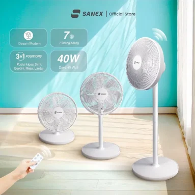 Sanex SSF-1221 R Kipas Angin Korea 3-in-1 12 inci
